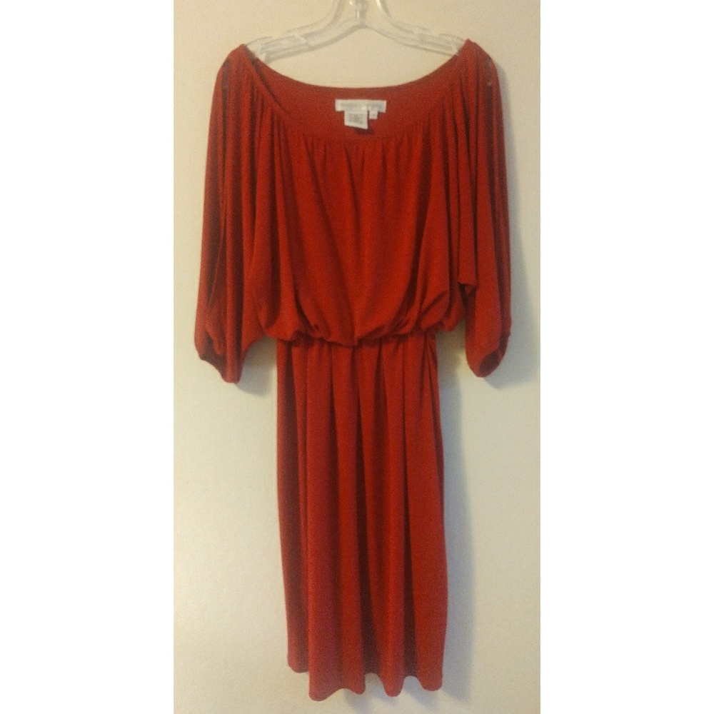 Maggy London 80's style cold shoulder dress Sz 12